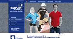Desktop Screenshot of pluspunkt-textildruck.de